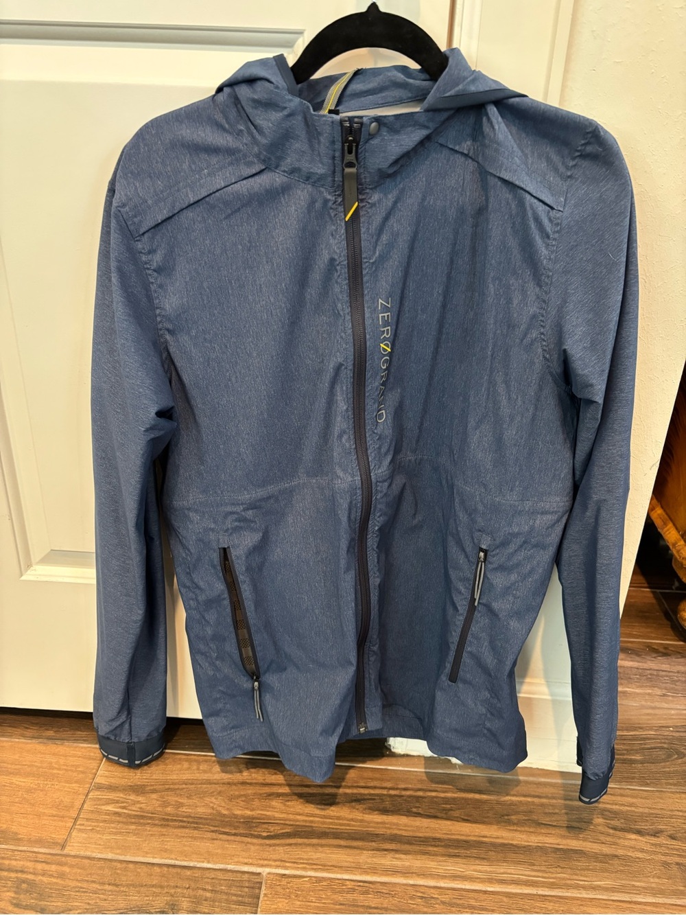 Cole Haan Men's ZeroGrande Slate Blue Hooded Jacket